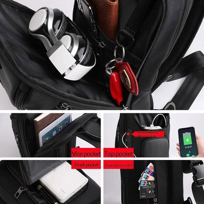 Men's Oxford Crossbody Shoulder Bags Pack Chest Bag Man Bag Travel