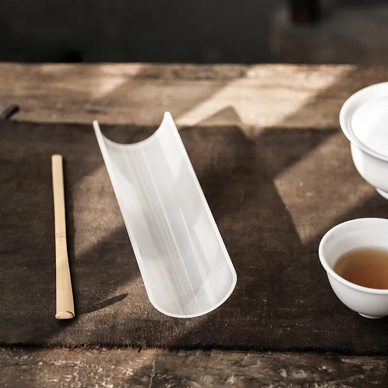 Transparent Frosted Tea Shovel Japanese Style Tea Making Tools Kungfu Tea Spoon