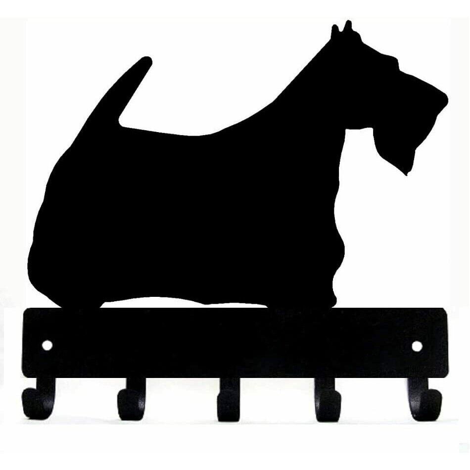 Scottie Dog - Key Hooks Wall Mounted Hook Up Hanger Metal Wall Art Home Decor