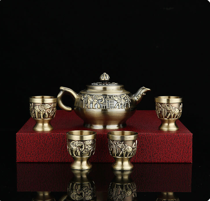 High grade retro bronze tea set creative kungfu tea set 003#