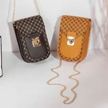Retro Small Polka Dot Bag Chain Crossbody Bags Light Chain Cross Shoulder Bags