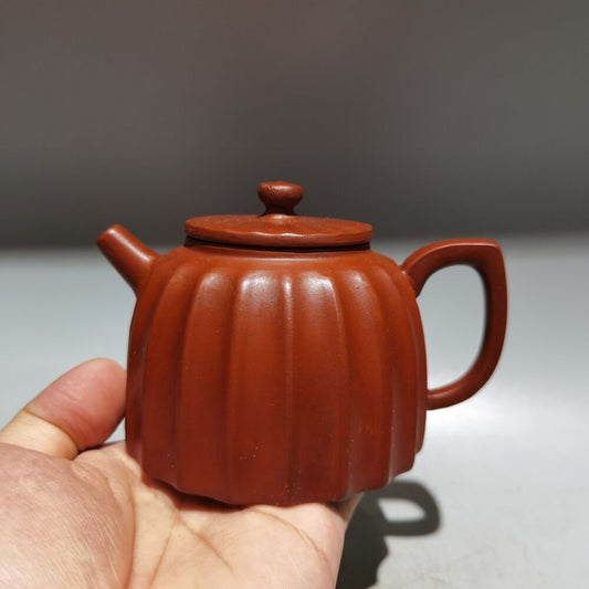 Chinese Yixing Zisha Clay Handmade pattern Exquisite Teapot 品名：筋纹壶 底款：顾景舟