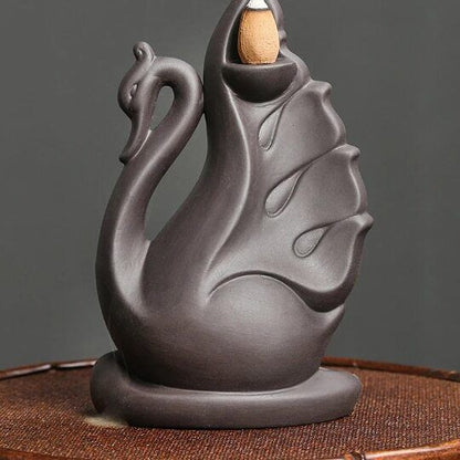 Ceramic Swan Incense Burner Creative Ornamental Aromatherapy Incense Holder
