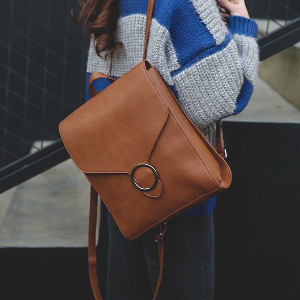 Backpack Synthetic Leather Bags Shopping High Quality Backpack Purse 25*11*31 CM