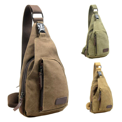 Fashion Mens Outdoor Sports Canvas Unbalance Backpack Crossbody Shoulder Bags