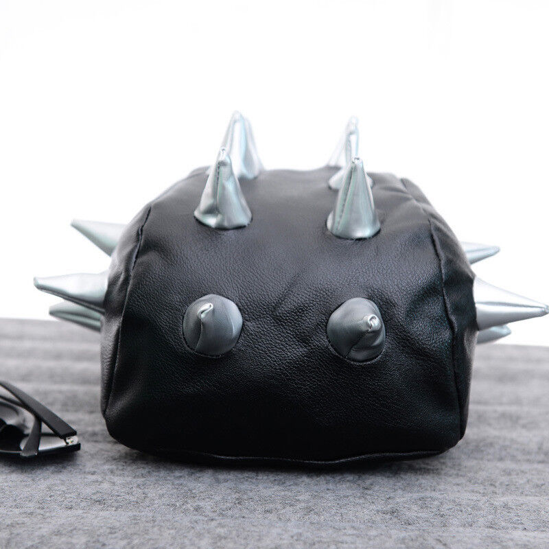 Unisex Hedgehog Spike Travel Backpacks Spiky Punk School Bookbags Shoulder Bags