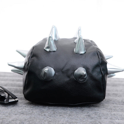 Unisex Hedgehog Spike Travel Backpacks Spiky Punk School Bookbags Shoulder Bags