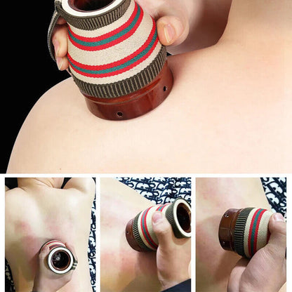 Hand Holding Moxibustion Scraping Pot Ceramic Material Moxa Stick Burner Cup 艾灸罐