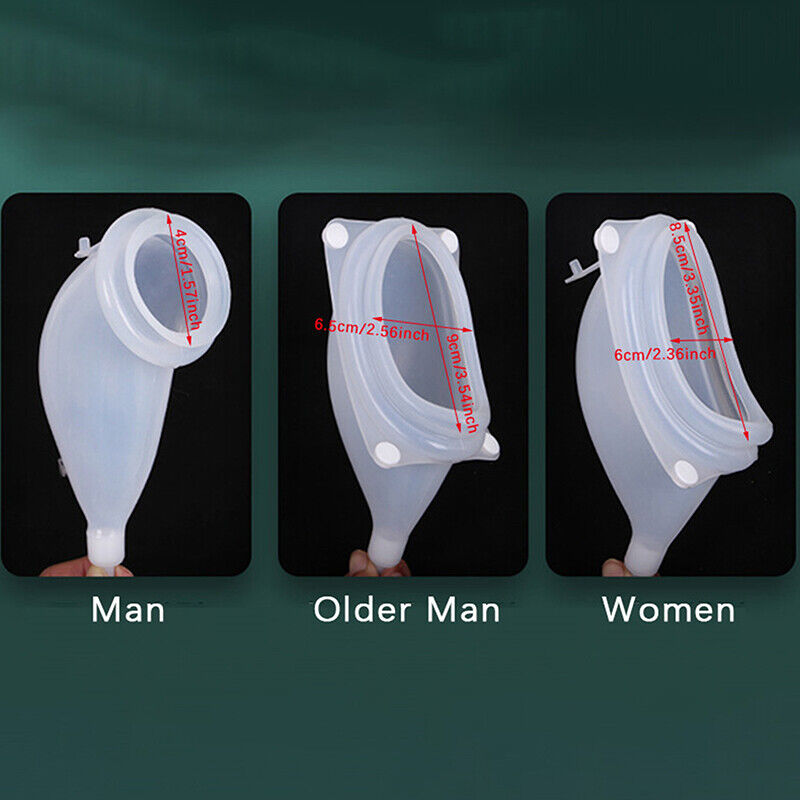 Urine Bag Collector Protable Mens Urinal Silicone Urine Funnel Reusable