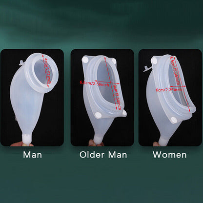 Urine Bag Collector Protable Mens Urinal Silicone Urine Funnel Reusable
