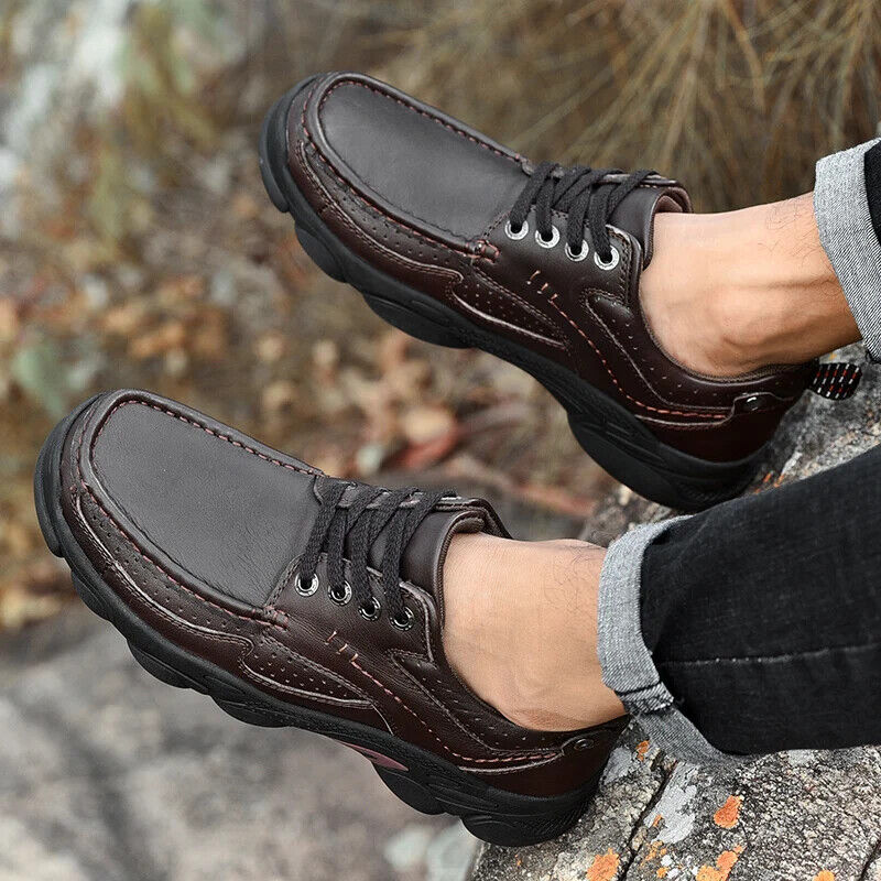 Genuine Leather Men Shoes Outdoor Comfortable Casual Shoes Flats Loafers