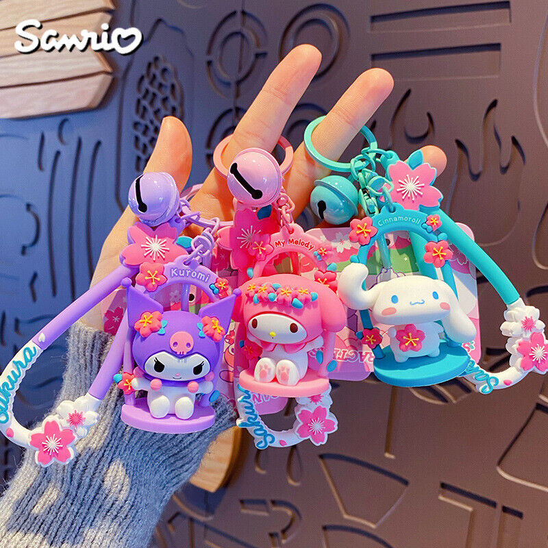 Cinnamoroll Hello Kitty Kuromi Cute Cartoon Anime Keychain Car Bag Pendant Gift