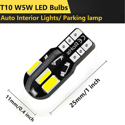 Plate Light Car LED Width Light CANBUS Lights License Auto Interior Bulbs 10Pcs