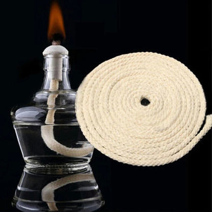 Alcohol Lamp Wicks 5m Long 2~8 Round Cotton Burner Oil Fuel Absorption Materials