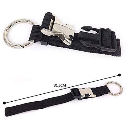 2PCS Add a Bag Luggage Strap Jacket Gripper,Heavy Duty 11 inches, Black/Blue