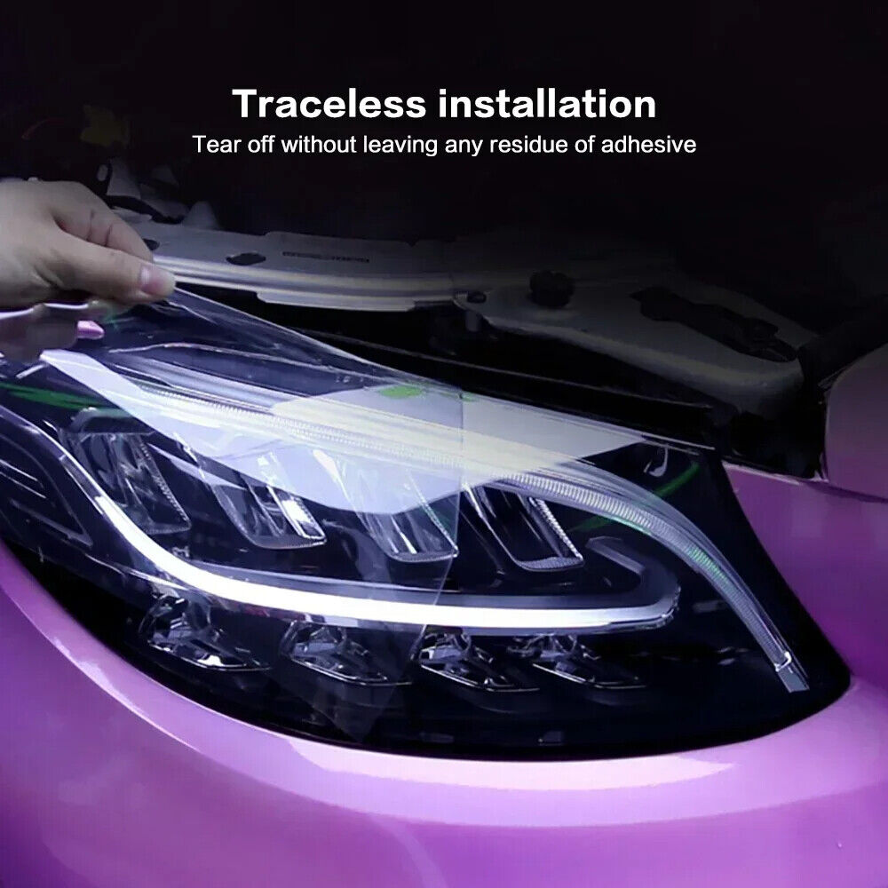 Car Headlight Stickers Tint Fog Light Taillight Smoke Black Vinyl Films 30x200cm