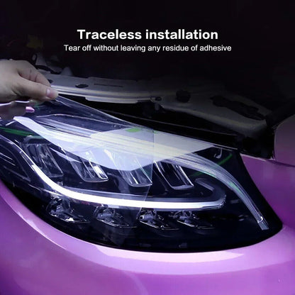 Car Headlight Stickers Tint Fog Light Taillight Smoke Black Vinyl Films 30x200cm