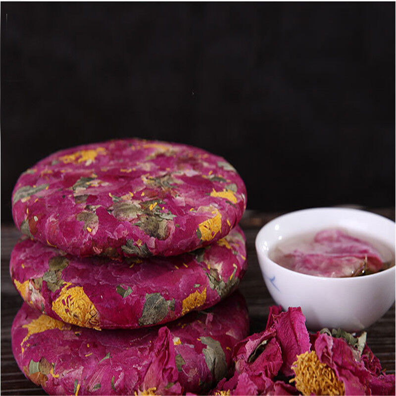 200g Chinese Flowers Tea Cake Flowering Peony Nectar Fragrance Herbal Flowers-