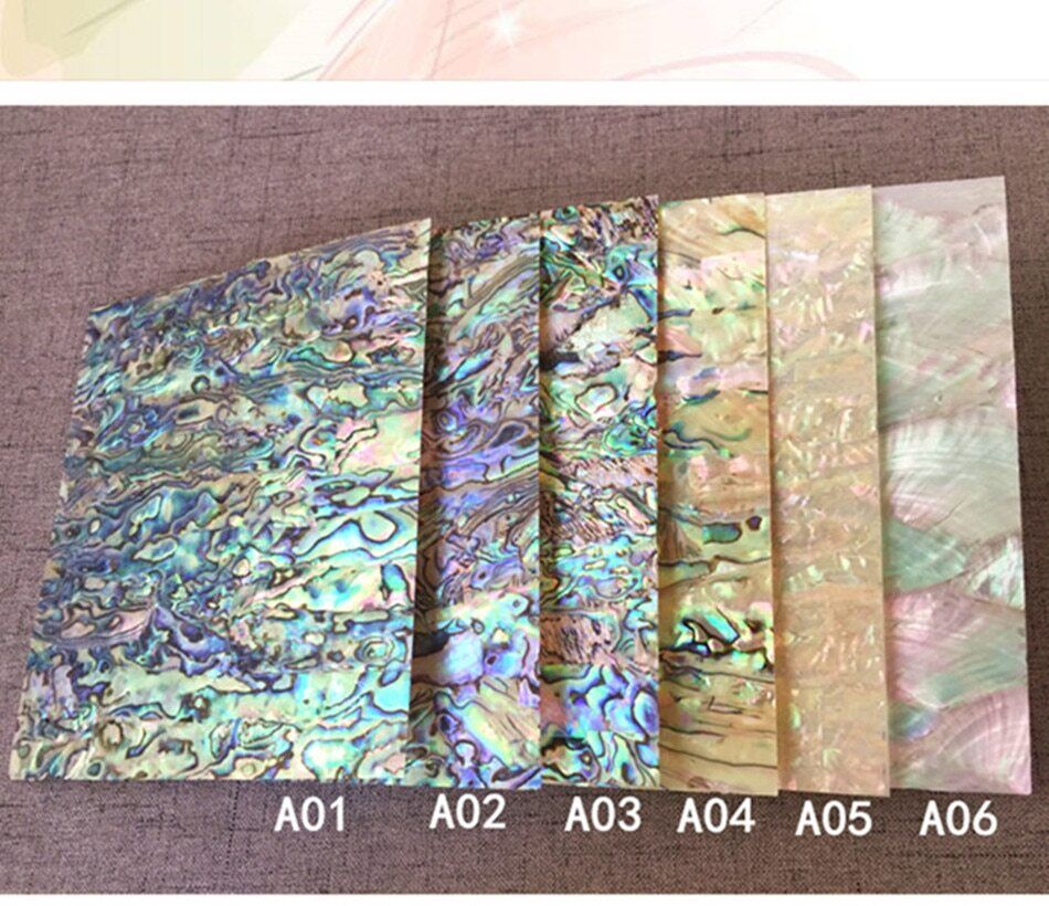Abalone Shell Sheets Natural Mother Of Pearl Laminate Craft Carved Inlay 14x12cm