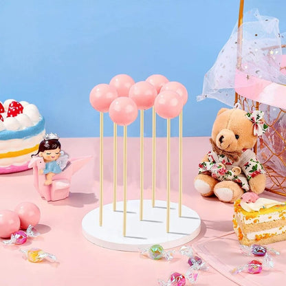 Cake Stand 2Pcs Acrylic Holder Display Round 7Hole Lollipop Candy Sucker 10x10cm