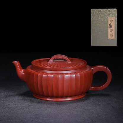 Chinese Yixing Zisha Clay Handmade Exquisite Teapot（汉瓦 底款：周桂珍）