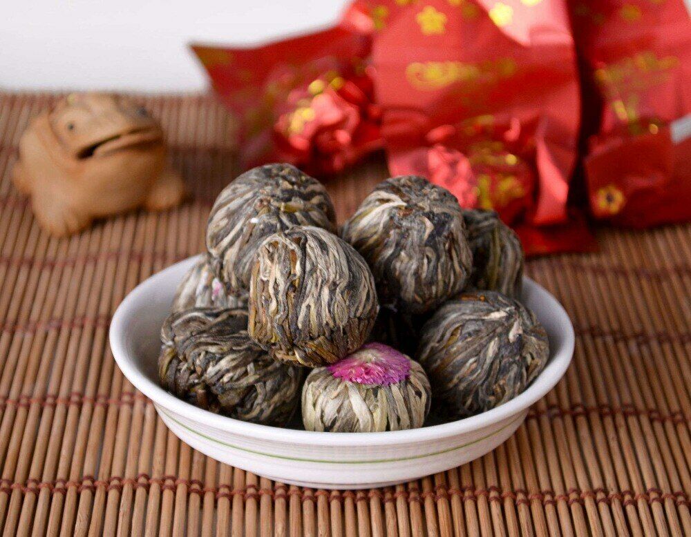 20 Pieces Blooming Tea Balls Green Tea Artistic Flowers Tea Blooming Flower Tea