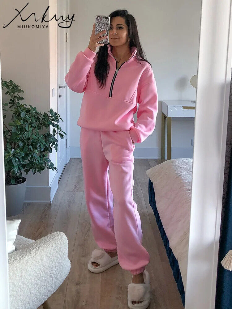 Women's Tracksuit 2Piece Pants Set Women Sweatshirts Sports Suit Set Sweatpants