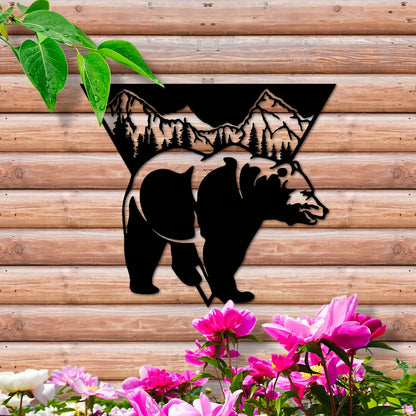 CIFBUY Metal Bear Wall Decor Bear Wall Art Decorations Wall Sculptures Wall