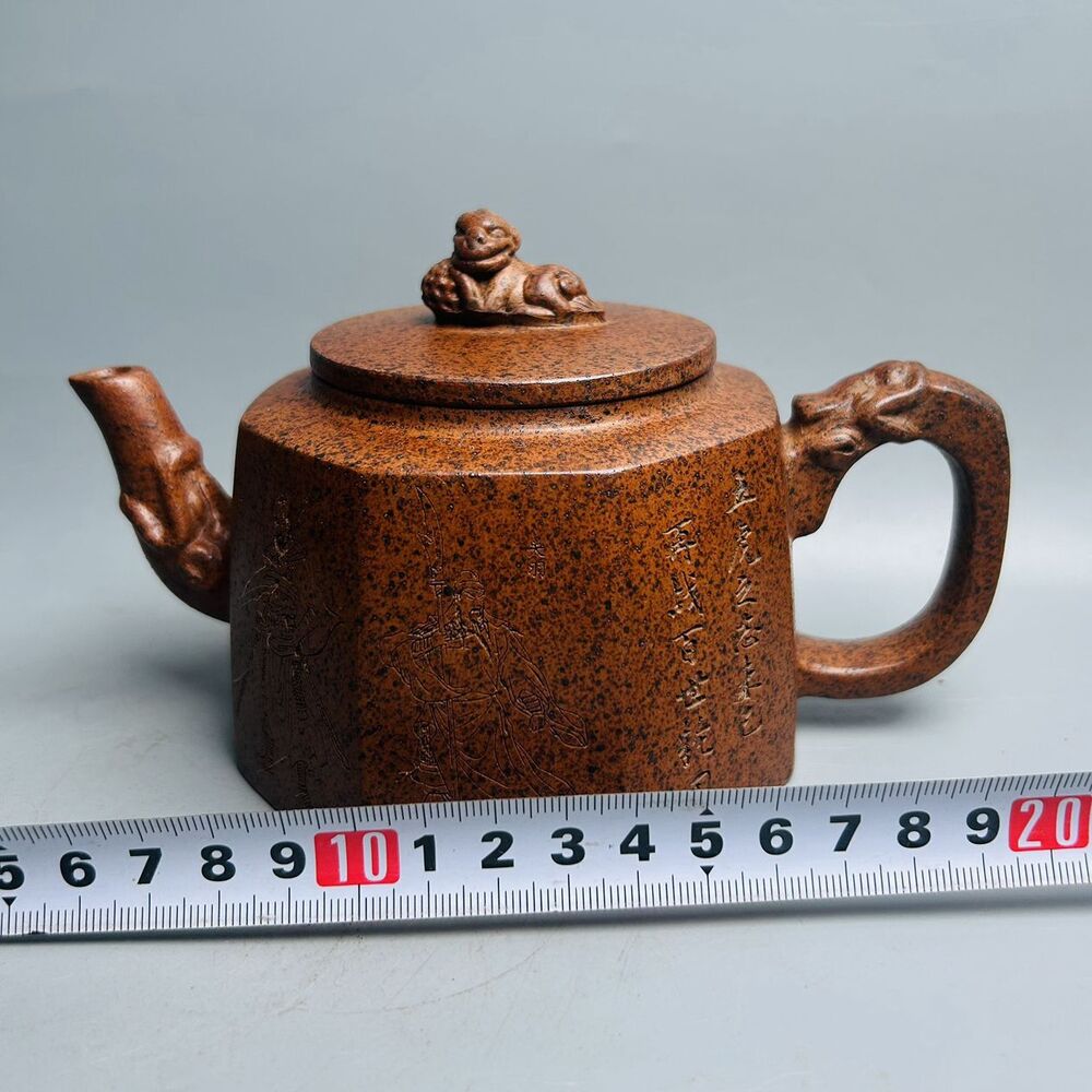 Chinese Yixing Purple Clay Teapot Tea Set Pot Zisha Ceramic Cute Decor Figurine