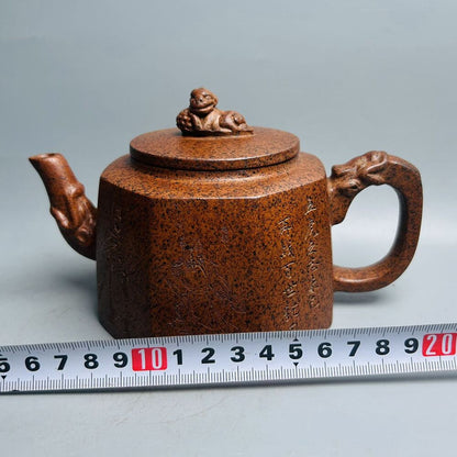 Chinese Yixing Purple Clay Teapot Tea Set Pot Zisha Ceramic Cute Decor Figurine