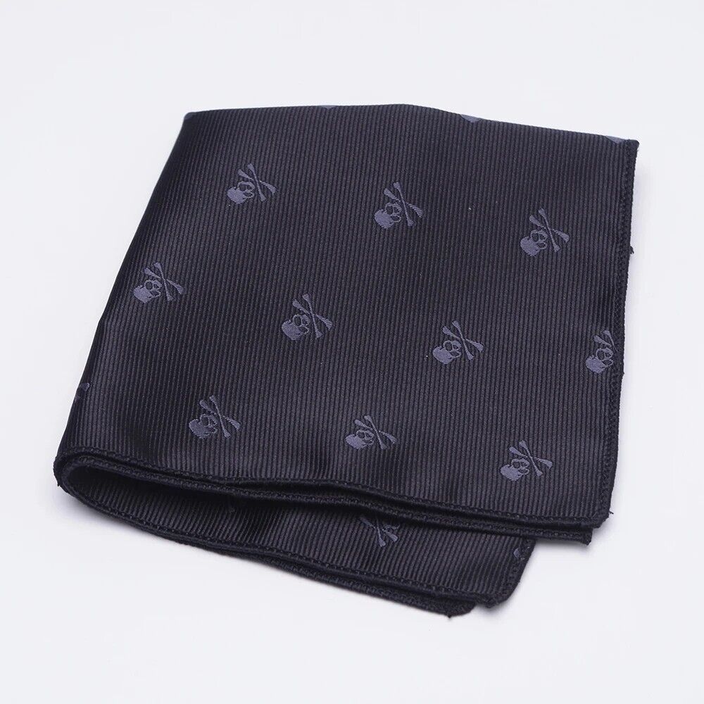 Men Necktie 3Pcs Set Polyester Bowtie Slim Cartoon Skeleton Fashion Dress Cravat