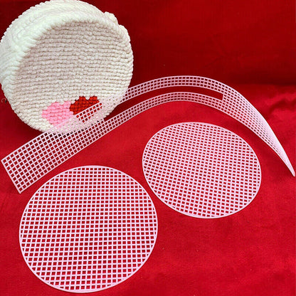 Knitting Weaving Plastic Mesh Sheet DIY Sewing Woven Bag Accessories Purse Makin