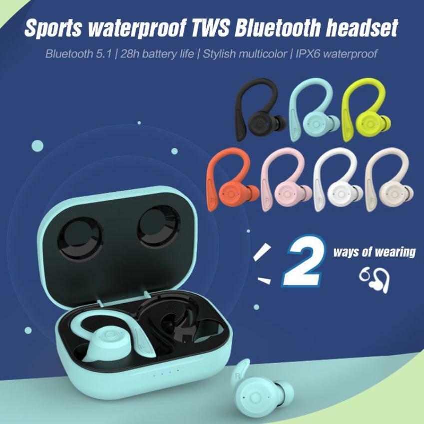 Wireless Earbuds TWS Bluetooth 5.1 Headphones Sports Waterproof Headset Ear Hook