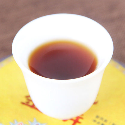 200g Palace Gold Cake (Ripe) Yunnan Menghai Pu'er Round Tea Early Spring Jiao Mu