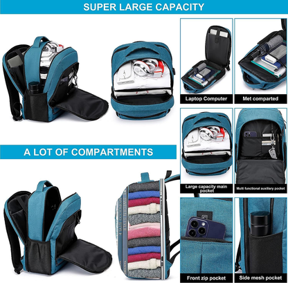 CAFELE Backpack,Bookbag for Men and Women, 17.3 17.3inch, Inch-lake Blue