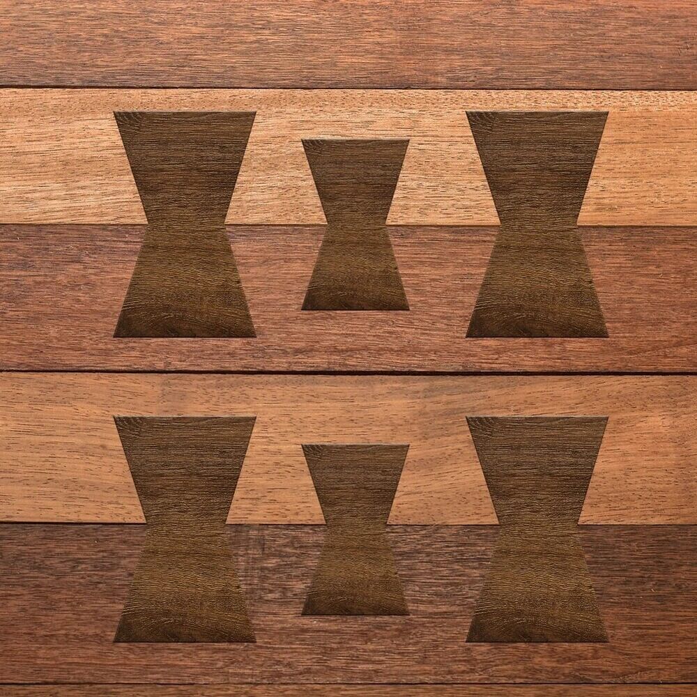 Router Slotting Auxiliary Tools 3Pcs Acrylic Bow Tie Wood Cutting Template 6x6in