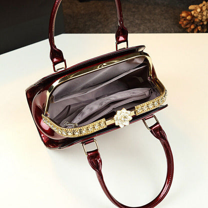 Genuine Leather Lady Bag Middle-aged Mother Bag All-match Handbag Shoulder Messe