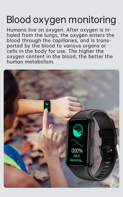 Bluetooth Smart Watch Heart Rate Monitor Waterproof for iphone Samsung Android