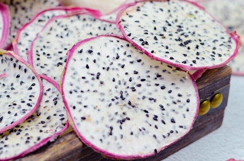 Natural White Pitaya Slices Dried Dragon Fruit Wheels Makes A Healthy Tea