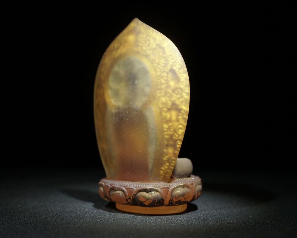 5.5"indian buddha statue for home zen antique glass bodhisattva praying Maitreya