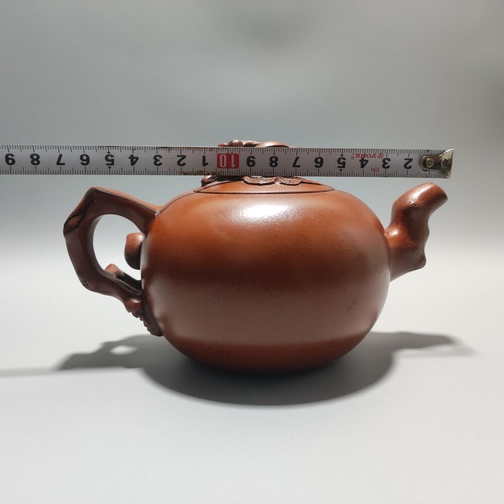 Vintage Chinese Yixing Purple Clay Teapot Zisha Ceremony Ceramic Peach Teaware