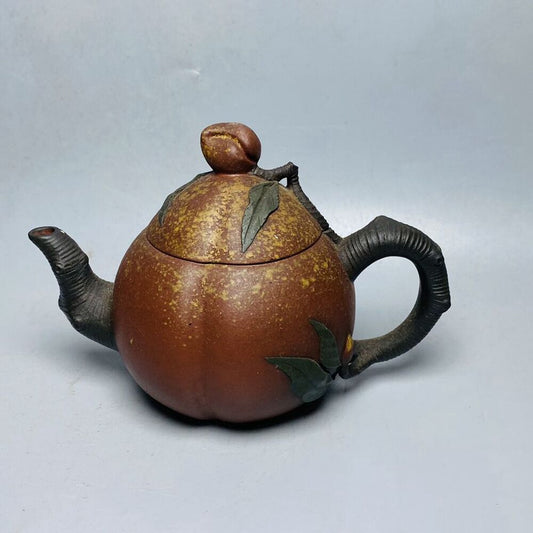 Vintage Chinese Yixing Purple Clay Teapot Zisha Ceremony Fashion Peach Teaware