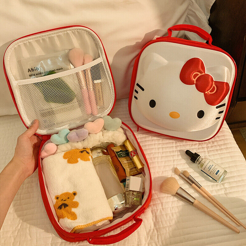 Cute Hello Kitty Makeup Bag Cosmetic Case Travel Organizer Handbag Storage Tote