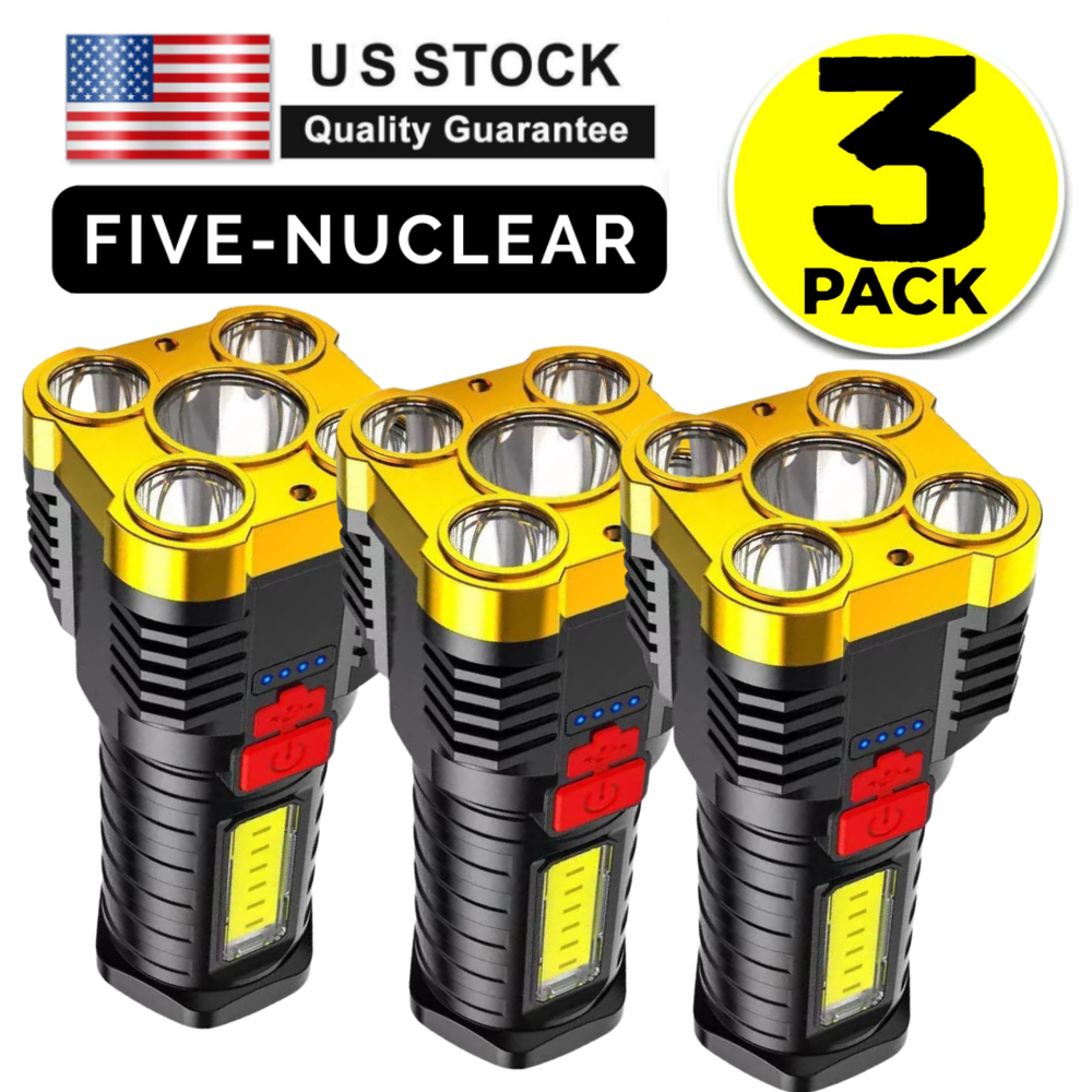 3 Lamparas Recargables 5 Led Linternas Multiuso Super Brillantes Alta Potencia