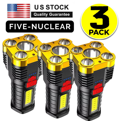 3 Lamparas Recargables 5 Led Linternas Multiuso Super Brillantes Alta Potencia