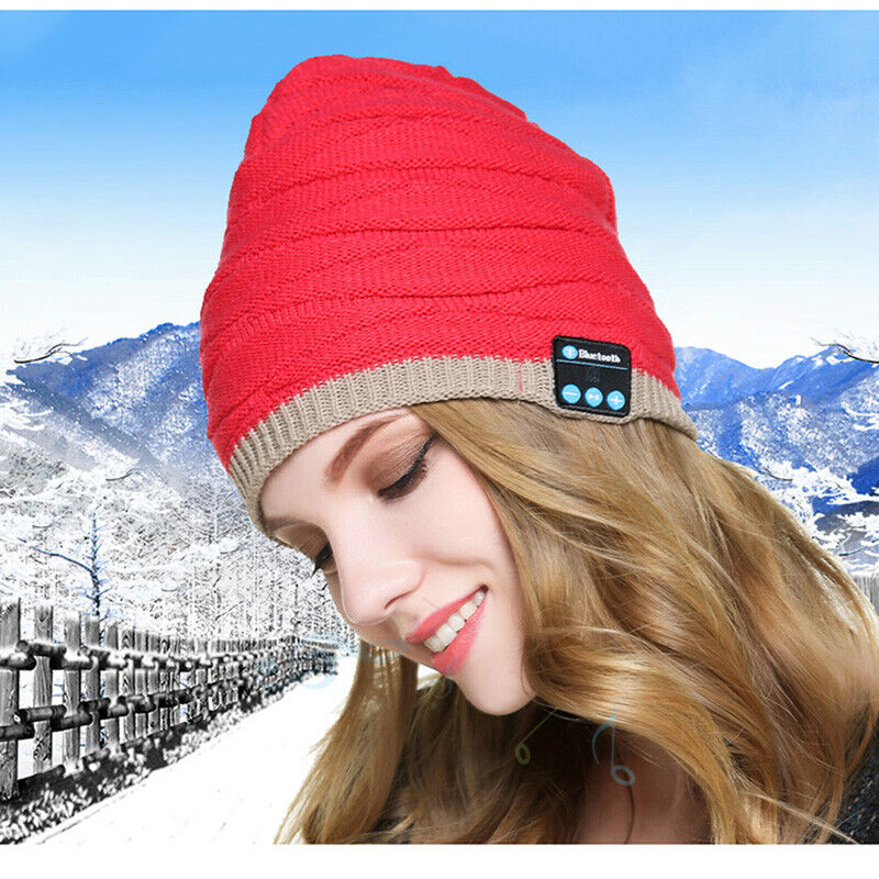Bluetooth 5.0 Headset Wireless Headphone Warm Smart Music Beanie Hat Cap speaker