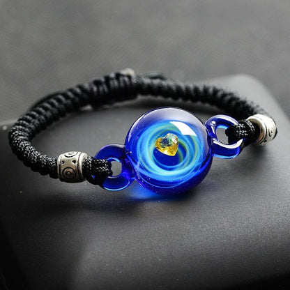 Men Women Beaded Bracelets Nebula Cosmic Handmade Galaxy Couple Jewelry Presents