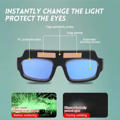 Welding Glasses Auto Darkening Goggles Mask Safety Automatic Dimming Welder Arc