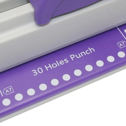 Paper Punch 30Holes Plastic Metal Puncher Sliding Automatic Positioning Punching