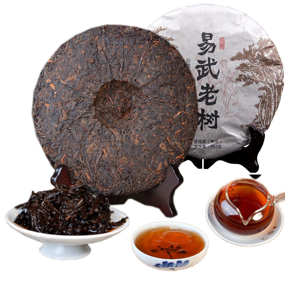 中国茗茶Premium Puer Cooked Tea Cake Chinese Yunnan Ripe Pu-erh for Collection 357g